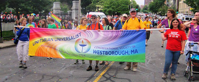 Mark Worth at Boston Gay Pride parade